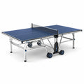 Table de tennis de table en résine mélamine bleue avec structure en acier