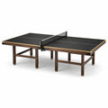 Table de ping-pong en bois MDF et acier, couleur noire