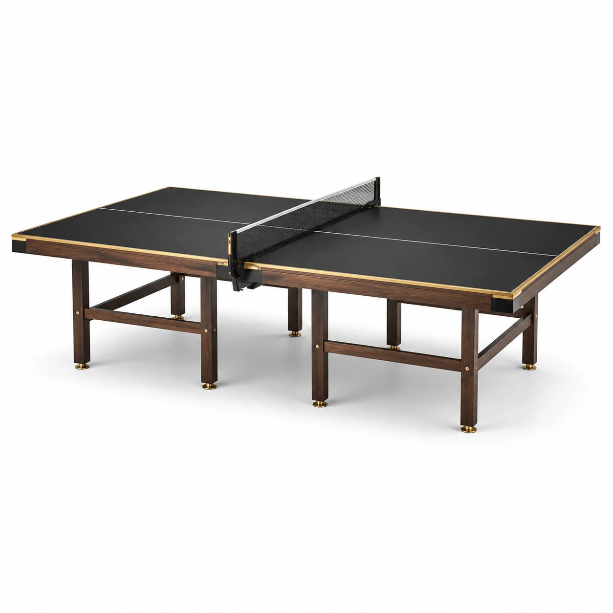 Table de ping-pong en bois MDF et acier, couleur noire
