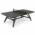 Table de ping-pong pliable en acier noir et cuivre avec surface MDF