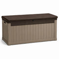 Coffre de rangement en plastique marron/brun 430L