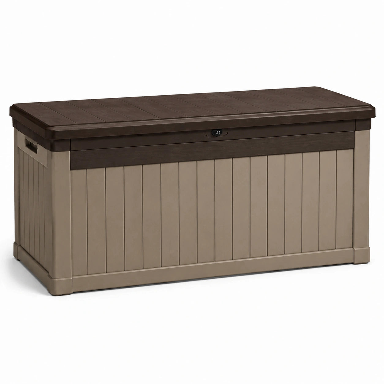 Coffre de rangement en plastique marron/brun 430L