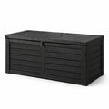 Coffre de rangement extérieur en plastique noir 120 cm