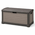 Coffre de rangement extérieur en résine 120x45x57 cm marron et gris