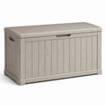 Coffre de rangement en plastique polypropylène 117x45x57 cm beige