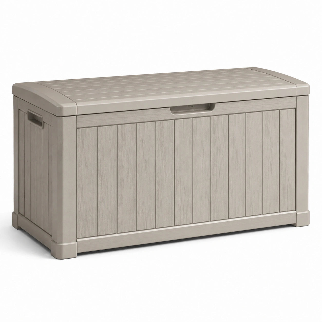 Coffre de rangement en plastique polypropylène 117x45x57 cm beige