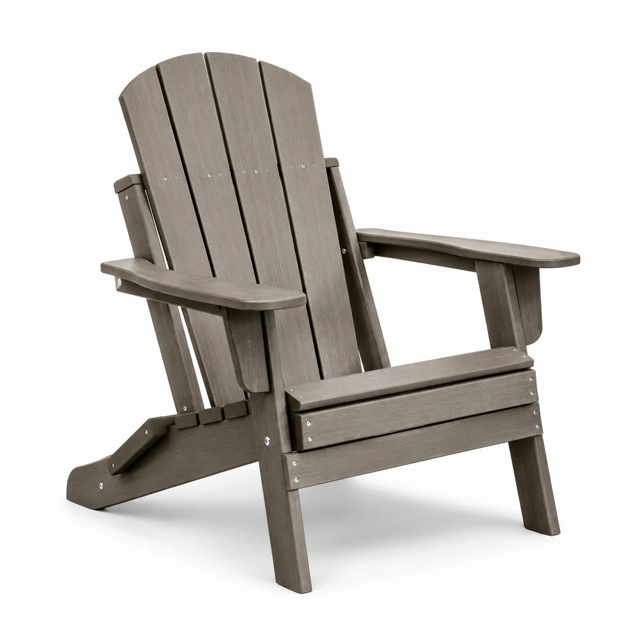 Chaise Adirondack Extérieur Bois Composite Gris